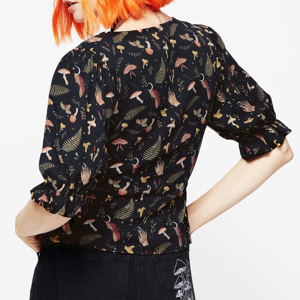 DISTURBIA Liviana Ruched Crop Top NWT US 8
